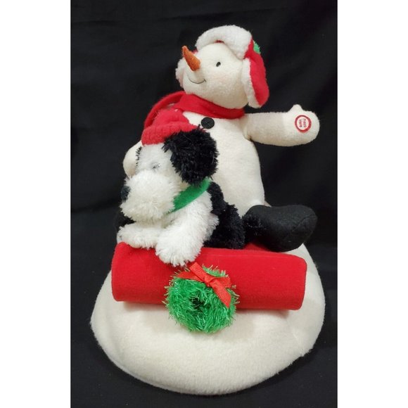 Hallmark Jingle Pals SNOW WHAT FUN SLEDDERS sing dance plush Snowman & penguins - Picture 4 of 9